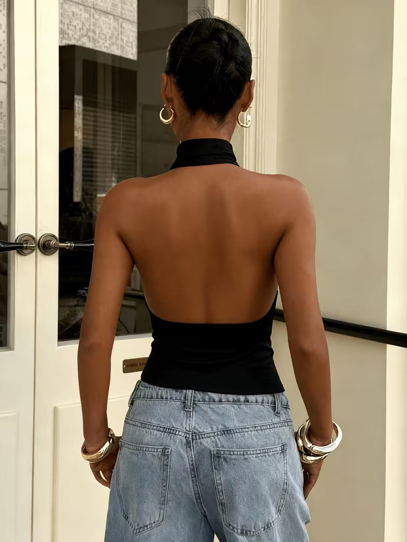 MANUELA | Top Halter Satinado