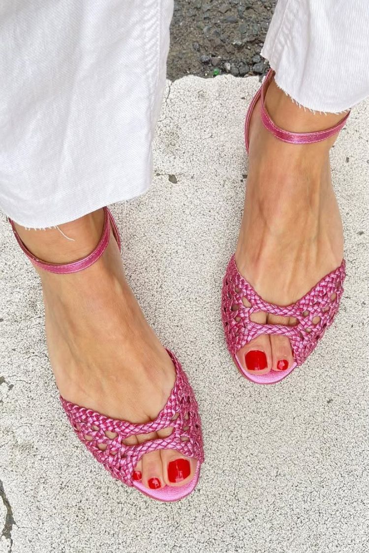 ISADORA | Sandalias Trenzadas Doradas