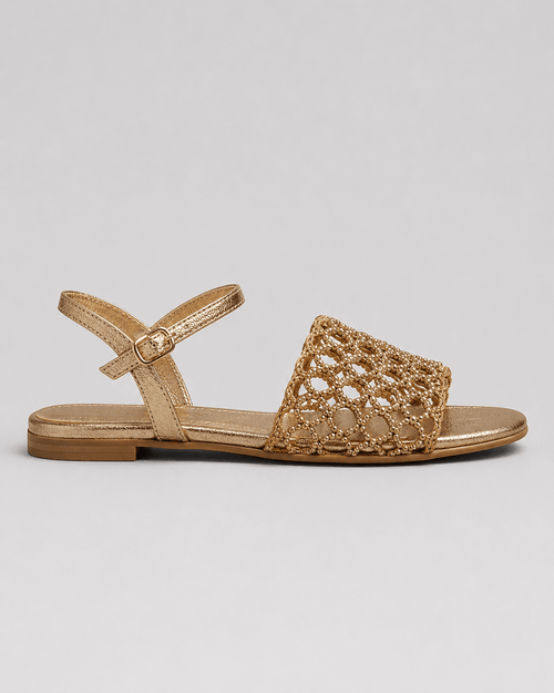AURORA | Sandalias Doradas con Encanto Veraniego