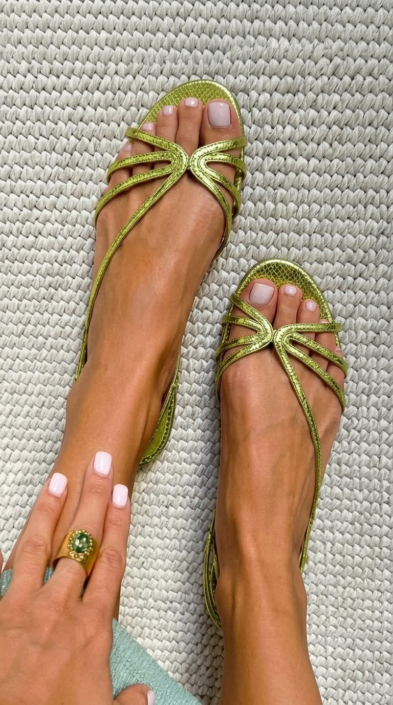 MARTA | Sandalias Doradas de Verano