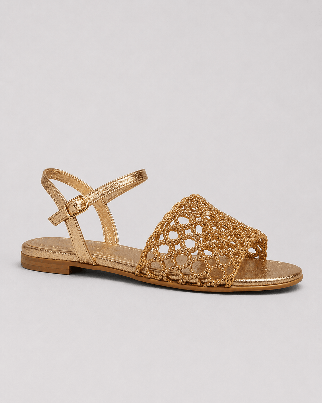 AURORA | Sandalias Doradas con Encanto Veraniego