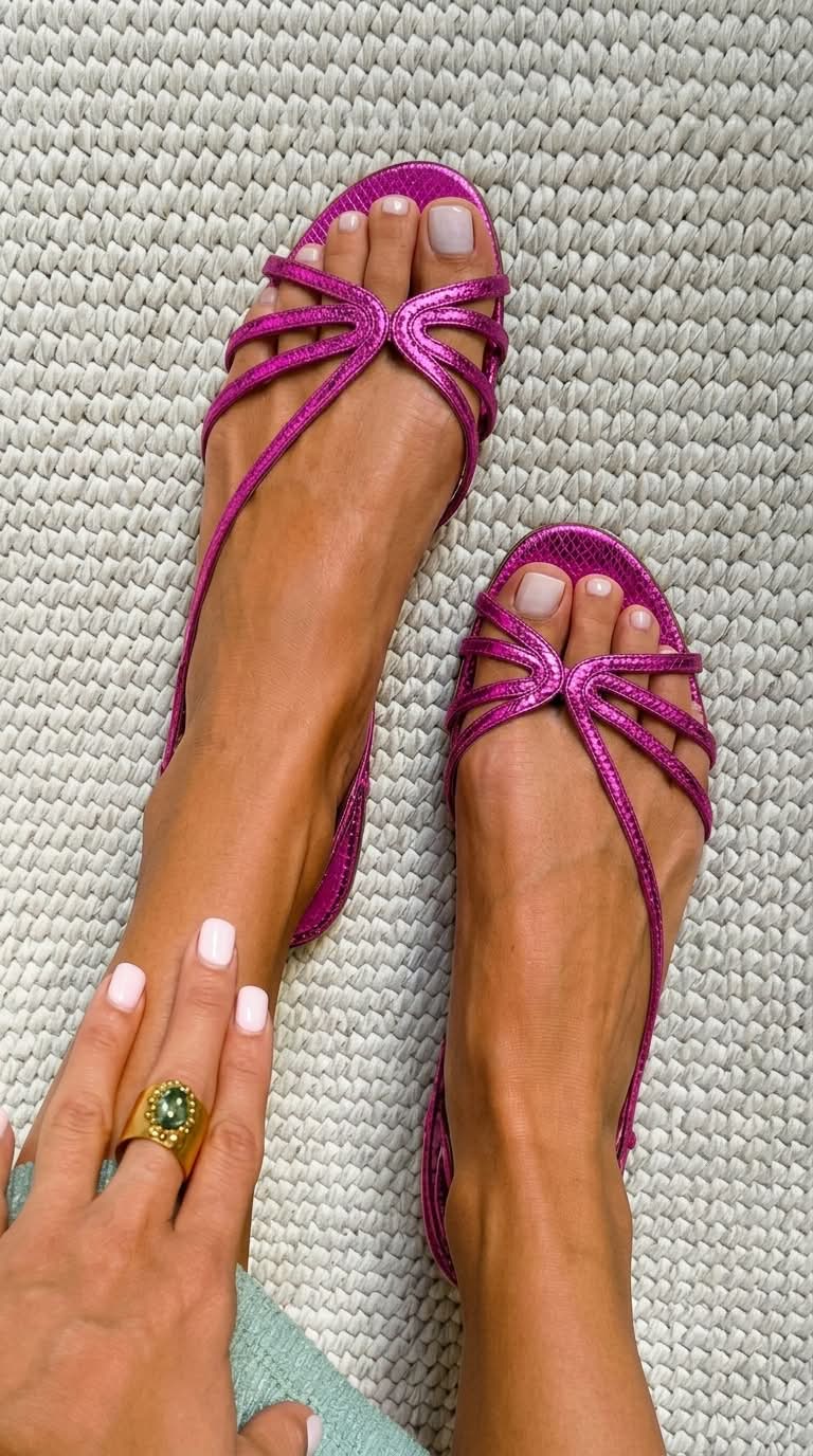 MARTA | Sandalias Doradas de Verano