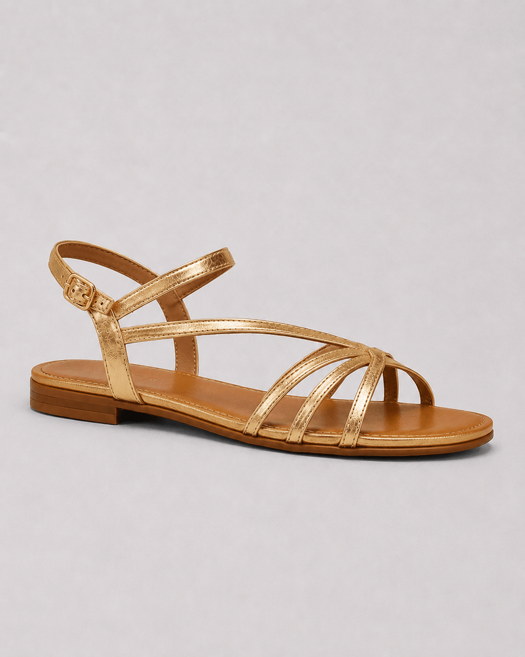 MARTA | Sandalias Doradas de Verano