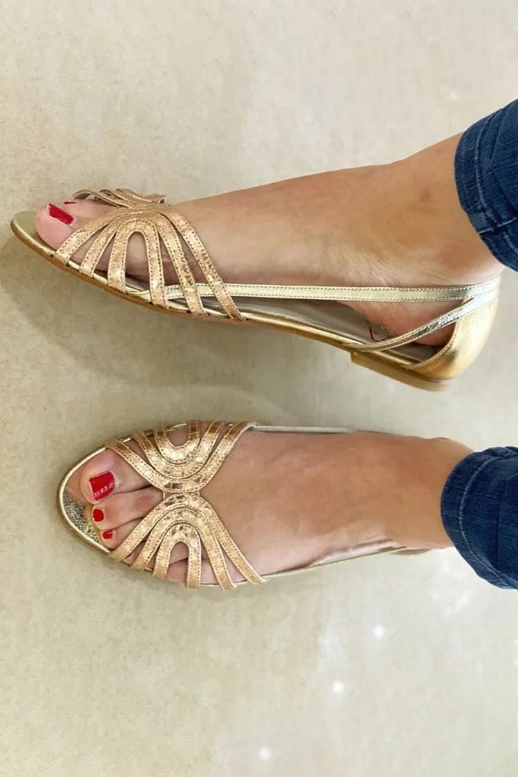 LEONOR | Sandalias Doradas